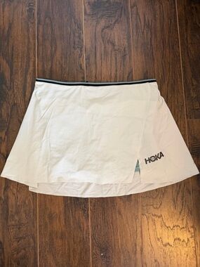 Hoka One One White Skort with Black Logo